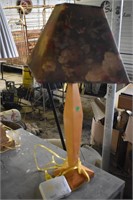 wooden lamp with shade