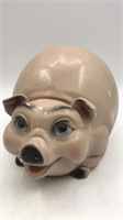 Large Art Pottery Piggy Bank Pig Ceramic