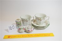 Group of China - 2 Teacups and 3 Saucers that