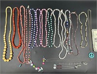 Lot of Colorful Beaded Fashion Necklaces