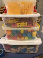 Lot #2 Learning Building Blocks 4 Totes