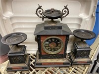 Antique 3 Piece Aesthetic Marble Clock