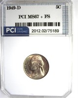 1949-D Nickel MS67+ FS LISTS $7000