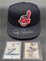 Autographed Rocky Colavito Hat in Bobble Protector