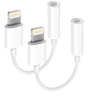 Apple MFi Certified 2 Pack Lightning to 3.5 mm Hea