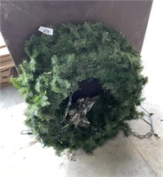 (2) Green Christmas Wreaths