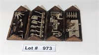 ANTIQUE 1890 SINGER PUZZLE BOX SEWING MACHINE ACCE