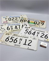 5 Tennessee License Plates
