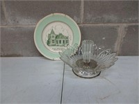 Smithville Methodist Church Plate, Cut Glass Dish