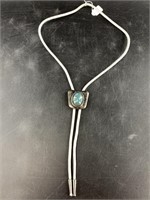 South Western style bolo tie with simulated turquo