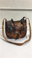 Leather Saddle Purse M15A