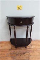 Half Moon Entryway Table 28"T 23"W 11"D w/ Drawer