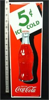 Porcelain Ice Cold Coke sign