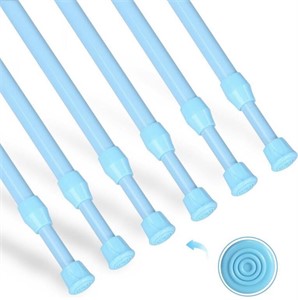 6 PACK BLUE TENSION RODS 28-48IN