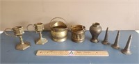 Metal Candle Holders, Small Brass/Brass Colored