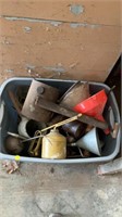 Funnels and oil cans