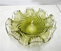 Chalet Glass Ashtray w/ Chalet Stamp 7"D