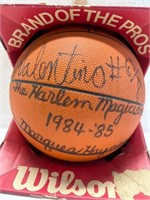 Signed basketball 1984-85 Harlem Magicians