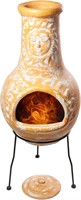 Medium Chiminea Outdoor Fireplace Terracotta Clay