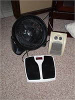 Small Space Heater, Fan, and Scale