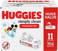 Huggies Simply Clean Fragrance-Free Baby Wipe 10pk