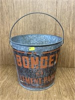 Vintage Bondex Cement Paint Galv Bucket