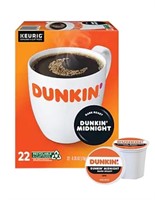 Dunkin Coffee K Cups Midnight Roast 22 CT