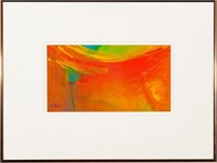 Abbey Rudisill abstract watercolor "Fire Storm"