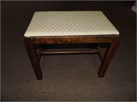 Vintage Wood Stool  21 x 13 x 17 1/2