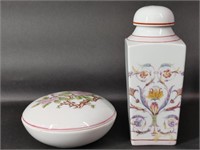 Elizabeth Arden Porcelain Jar & Trinket Dish w Lid