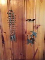 2 Contemporary Brass Wind Chimes