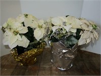 White & Gold Holiday Poinsettias