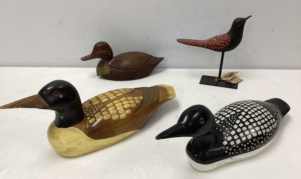 Four Hand-Crafted Birds