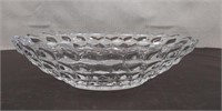 Diamond Cut Glass Fruit Bowl 11" x 7"