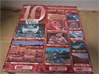 Box of 8 deluxe jigsaw puzzles