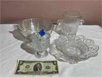 Assorted Clear Glassware