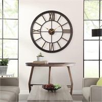 FirsTime & Co. Bronze Clock  Round  40 inches