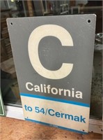 California to 54 /Cermak Sign