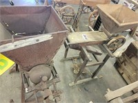 Vintage Pedal Type Seed Sorter, Grinder