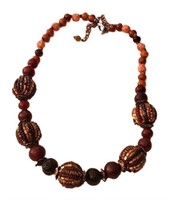 ELEGANT VINTAGE SEED BEAD MULTI-COLOR NECKLACE