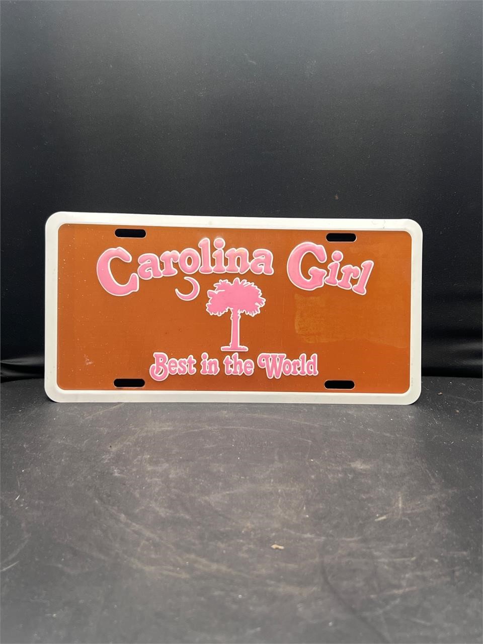 Carolina Girl best in the world license tag