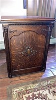 Antique oak cabinet w/Minnesota sewing machine