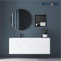 NEW $130 BLYLUND Shower Niche Matte Black NO Tile