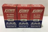 3 NOS Kleenite Oil Filter Cartridge Farm 2-4051