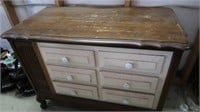 Wood Cabinet w/6 Drawers 42x22x30