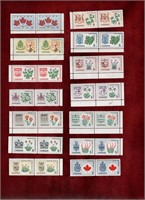 CANADA MNH PAIR 1964-66 FLORAL STAMPS SET