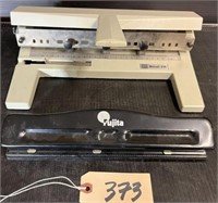 Two 3 Ring Binder Hole Punchers