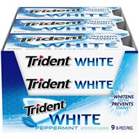 Trident White Sugar Free Gum (Peppermint, 16-Piece
