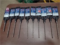 10 BOSCH Assorted Masonry Drill Bits.SDS Plus.