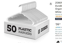 ZOBER Plastic Hangers (50 Pack)